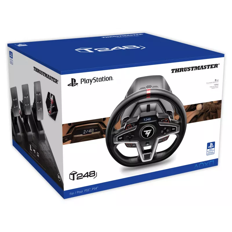 Thrustmaster T248 musta ratti + polkimet PC, PlayStation 4, PlayStation 5