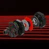 Thrustmaster T598 musta, punainen USB ratti + polkimet analoginen / digitaalinen PC, PlayStation 4, PlayStation 5