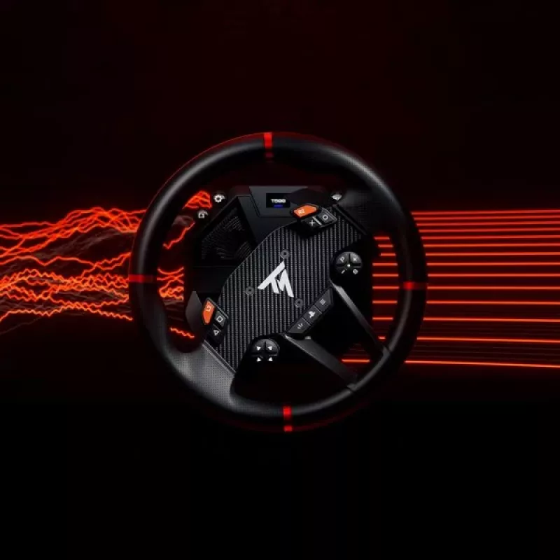 Thrustmaster T598 musta, punainen USB ratti + polkimet analoginen / digitaalinen PC, PlayStation 4, PlayStation 5