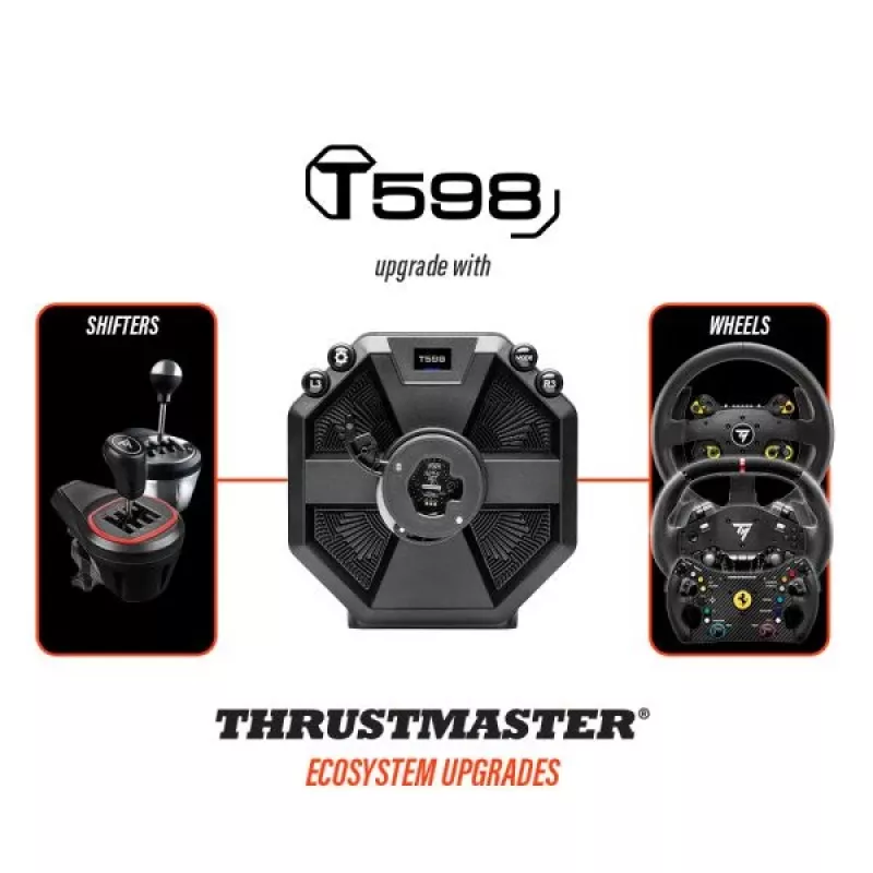 Thrustmaster T598 musta, punainen USB ratti + polkimet analoginen / digitaalinen PC, PlayStation 4, PlayStation 5