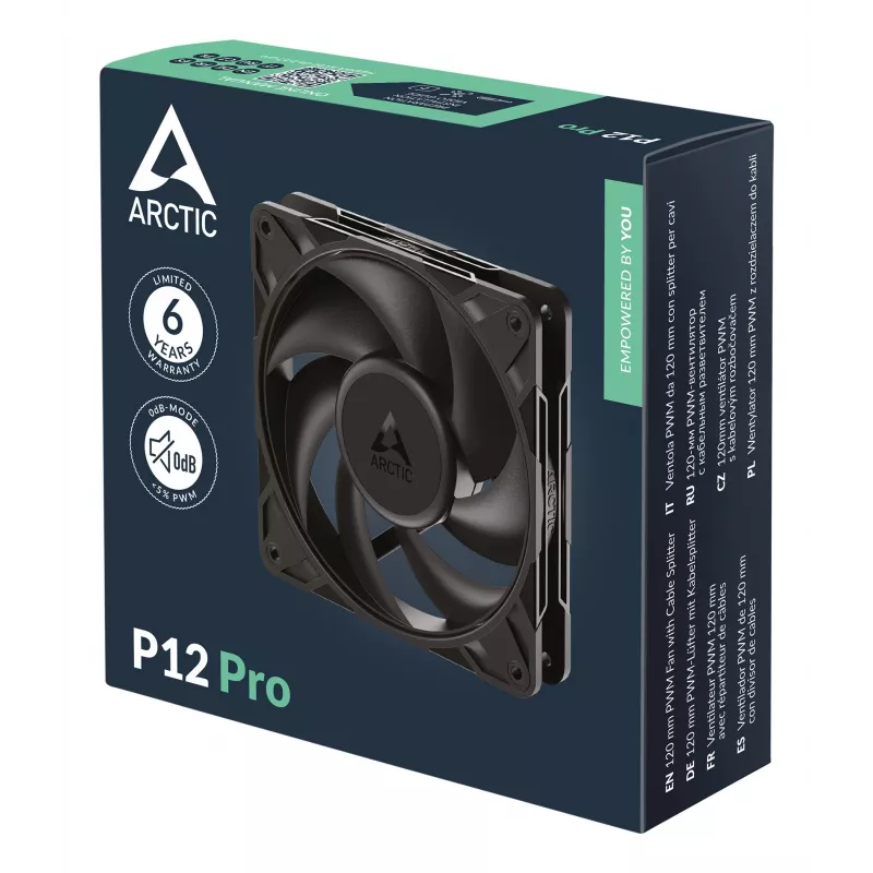 ARCTIC Freezer P12 Pro - 120 mm PWM-tuuletin, tuuletin, 12 cm, 131 m³/h, musta