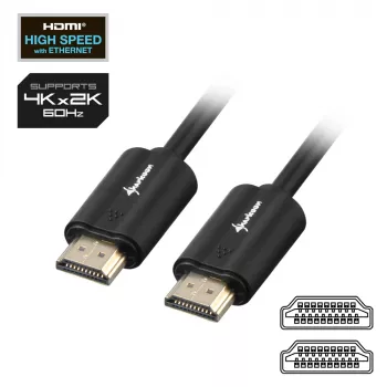 SHARKOON High Speed HDMI-kaapeli - Ultra HD 4K M/M 10 m