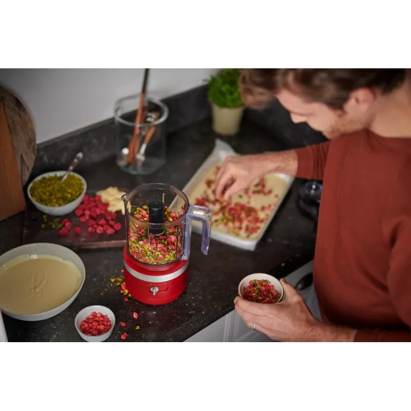 Sähköinen elintarvikkeiden pilkkoja KitchenAid 5KFCB519EER 1,19 l 24 W läpinäkyvä punainen