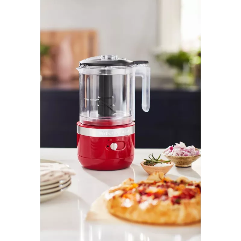 Sähköinen elintarvikkeiden pilkkoja KitchenAid 5KFCB519EER 1,19 l 24 W läpinäkyvä punainen