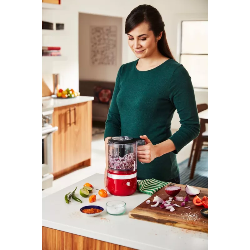 Sähköinen elintarvikkeiden pilkkoja KitchenAid 5KFCB519EER 1,19 l 24 W läpinäkyvä punainen