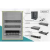 DIGITUS 10in verkkopaketti sis. 9U kaappi musta hylly PDU 8-porttinen kytkin CAT6 patch-paneeli