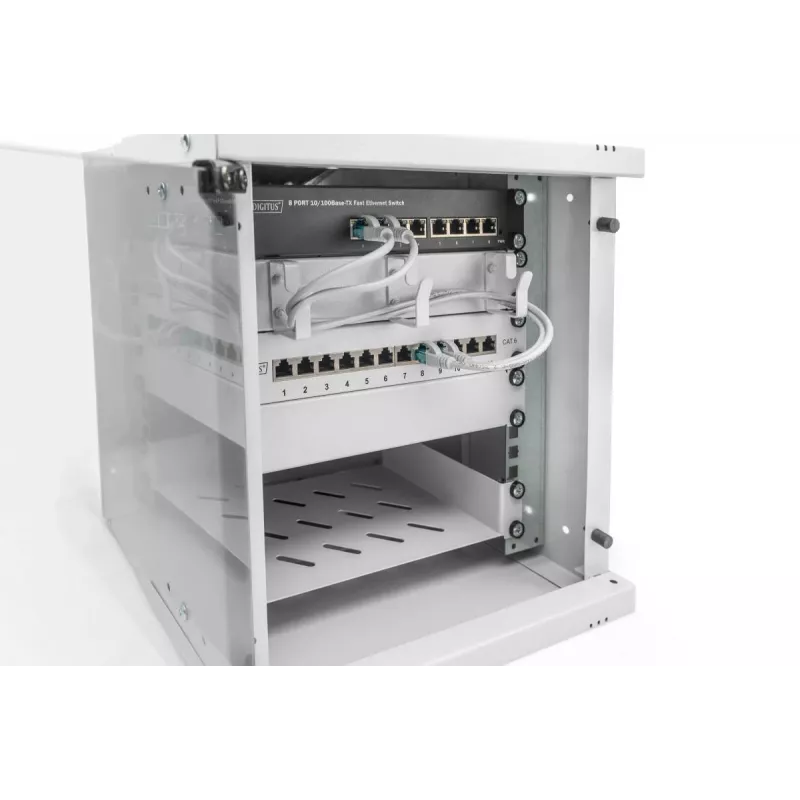 DIGITUS 10IN 6U seinäkotelo - SOHO PRO 325 x 315 x 300mm harmaa