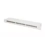 DIGITUS DN-91624S-EA 19 tuuman kytkentäpaneeli, CAT6A-luokka EA, suojattu, 24-porttinen RJ45, LSA, 1U, vaaleanharmaa RAL 7035