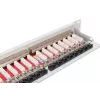 DIGITUS DN-91624S-EA 19 tuuman kytkentäpaneeli, CAT6A-luokka EA, suojattu, 24-porttinen RJ45, LSA, 1U, vaaleanharmaa RAL 7035