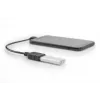 DIGITUS USB 2.0 -adapterikaapeli, OTG, Type Micro B - A M/F, 15 cm, USB 2.0 -yhteensopiva, kulmikas, musta