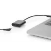 DIGITUS USB Type-C jakokaapeli, tyyppi C – 3,5 mm + tyyppi C M/F/F, 20 cm musta