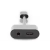 DIGITUS USB Type-C jakokaapeli, tyyppi C – 3,5 mm + tyyppi C M/F/F, 20 cm musta