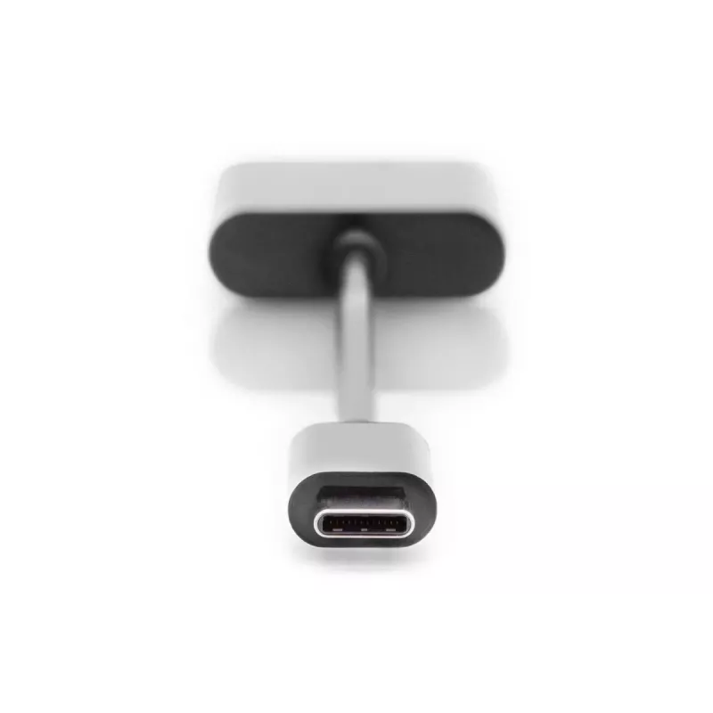 DIGITUS USB Type-C jakokaapeli, tyyppi C – 3,5 mm + tyyppi C M/F/F, 20 cm musta