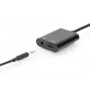 DIGITUS USB Type-C jakokaapeli, tyyppi C – 3,5 mm + tyyppi C M/F/F, 20 cm musta