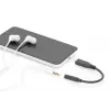 DIGITUS USB Type-C audi sovitinkaapeli, Type-C - 3,5 mm M/F, 20 cm, audio-tulo/lähtö, versio 3.1, CE, musta