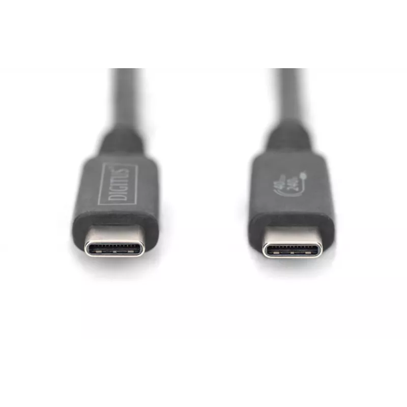 DIGITUS USB 4.0 liitäntäkaapeli Type-C - Type-C max. resoluutio 8K 30Hz PD3.0 40Gbit/s 1m