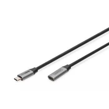 DIGITUS USB-C/M - USB-C/W PD60W Gen1 USB3.0 jatkokaapeli 1m 4K@60Hz