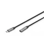 DIGITUS USB-C/M - USB-C/W PD60W Gen1 USB3.0 jatkokaapeli 1m 4K@60Hz