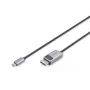 DIGITUS USB Type C to DP sovitinkaapeli 8Ka30Hz. HBR3 alumiinikotelo musta 1m