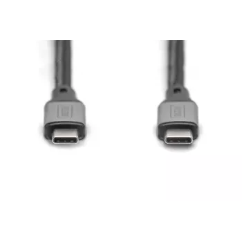 DIGITUS USB 4 liitäntäkaapeli. tyyppi C - tyyppi C. alumiinikotelo PP-punos 4K@60Hz. PD3.0. 20Gbit/s. 3m. musta