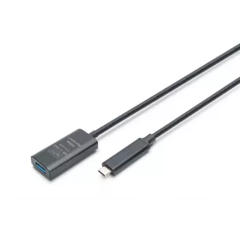DIGITUS aktiivinen USB-C-jatkokaapeli – 10G USB 3.2 Gen2 USB-C – USB-A (M/F) – 5 m