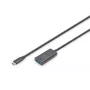 DIGITUS aktiivinen USB-C-jatkokaapeli – 5G USB 3.2 Gen1 USB-C – USB-A (uros/naaras) – 5 m