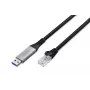 DIGITUS USB 3.2 Gen1 - RJ45 Ethernet-kaapeli - CAT6a S/FTP musta - 2 m