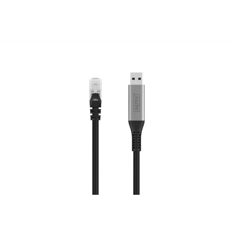 DIGITUS USB 3.2 Gen1 - RJ45 Ethernet-kaapeli - CAT6a S/FTP musta - 2 m