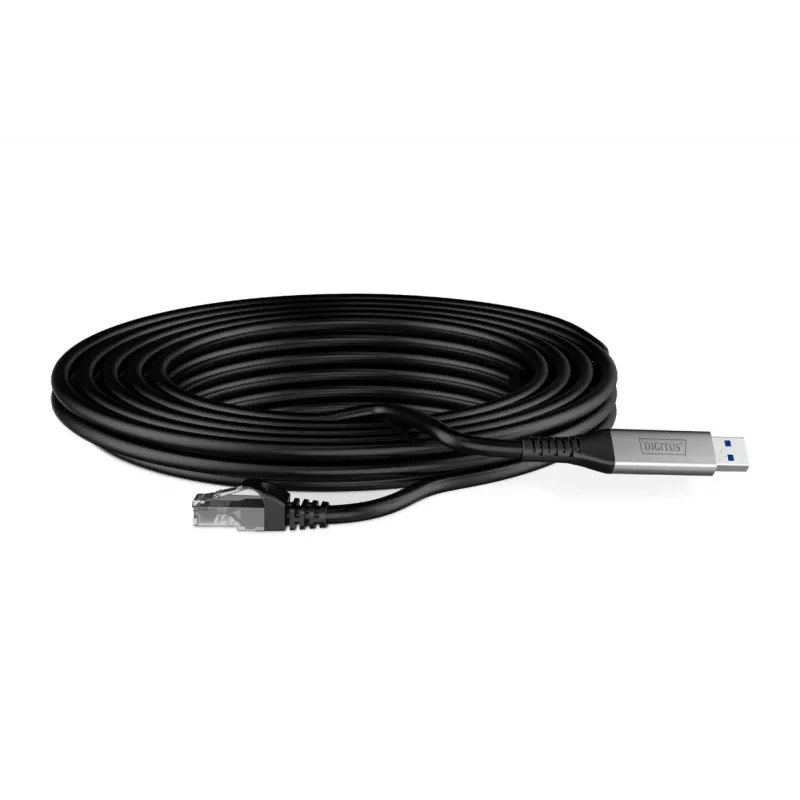 DIGITUS USB 3.2 Gen1 - RJ45 Ethernet-kaapeli - CAT6a S/FTP musta - 2 m
