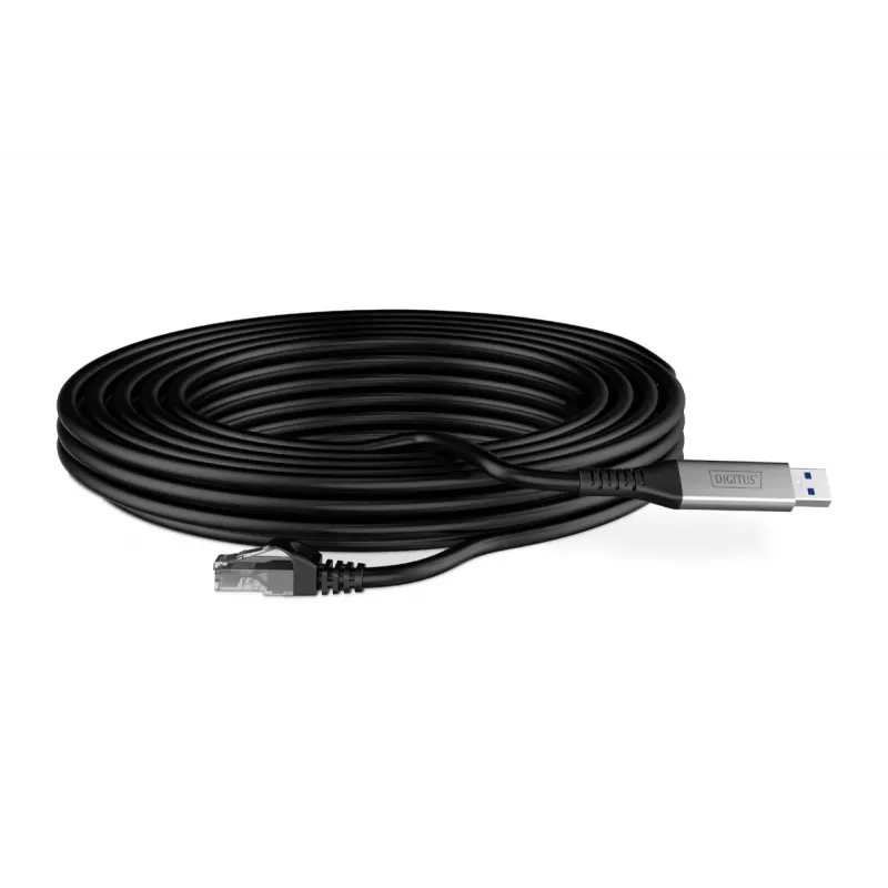 DIGITUS USB 3.2 Gen1 - RJ45 Ethernet-kaapeli - CAT6a S/FTP musta - 5 m