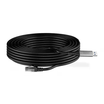 DIGITUS USB 3.2 Gen1 - RJ45 Ethernet-kaapeli - CAT6a S/FTP musta - 15 m