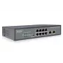 DIGITUS Fast Ethernet PoE af/at 8-porttinen kytkin + 2 uplinkkiä 120W PoE-tehobudjetti, rack-asennettava
