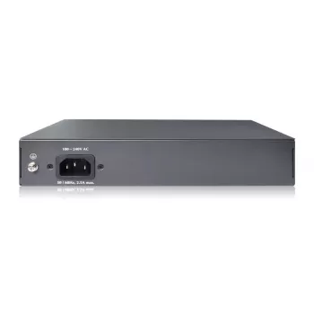 DIGITUS Fast Ethernet PoE af/at 8-porttinen kytkin + 2 uplinkkiä 120W PoE-tehobudjetti, rack-asennettava