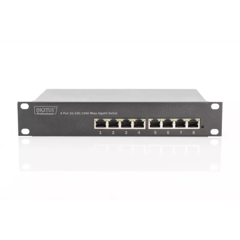DIGITUS 8 portin Gigabit Ethernet -kytkin 10