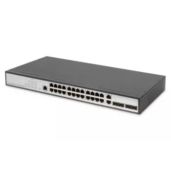 DIGITUS L2 hallittava Gigabit Ethernet -kytkin 24 porttia + 2 Combo- ja 2 SFP-uplink-porttia