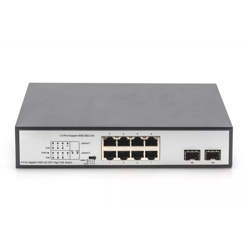 Hallitsematon kytkin Digitus DN-95140 8 portin Gigabit PoE