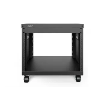 DIGITUS 8U AVS-räkki 420x507x460 mm kierteitetyt reiät rullat musta