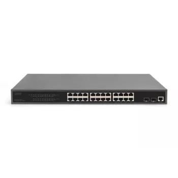 DIGITUS Gigabit Ethernet -kytkin PoE-injektorilla 24 porttia L2 Managed 2 SFP Upload