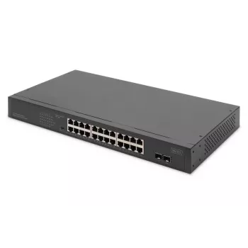 DIGITUS hallitsematon PoE-kytkin - 24 portin Gigabit + 2 portin Gigabit SFP