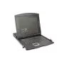 DIGITUS modulaarinen 43,2 cm (19 inch) HD TFT -konsoli 1 portin VGA:lla. RAL 9005 musta - GE-näppäimistö