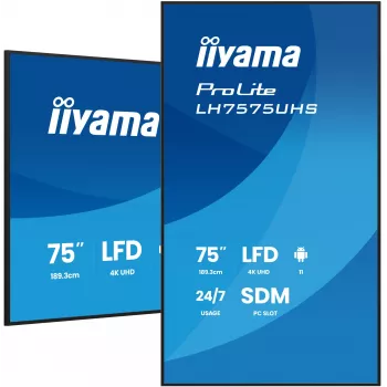 iiyama LH7575UHS-B2AG Signage-näyttö digitaalinen mainosnäyttö litteä näyttö 190,5 cm (75