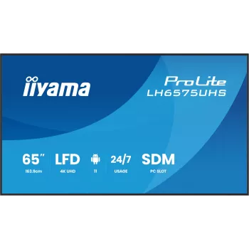 iiyama LH6575UHS-B2AG Signage-näyttö digitaalinen mainosnäyttö litteä näyttö 163,8 cm (64,5