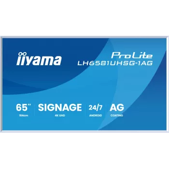 iiyama LH6581UHSG-1AG Signage-näyttö digitaalinen litteä näyttö 163,8 cm (64,5