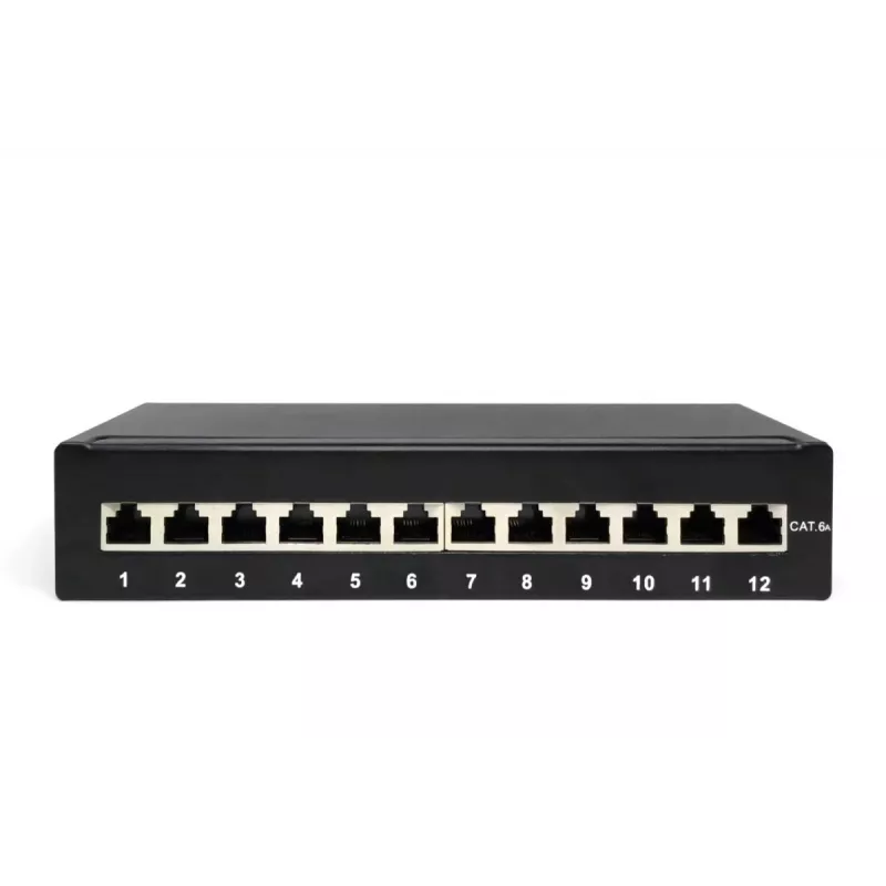 Kytkentäpaneeli Digitus Desktop CAT 6A Class EA suojattu musta