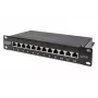 DIGITUS CAT6A kytkentäpaneeli, suojattu, 12-porttia merkintäkenttä, 1U, 10