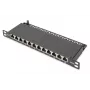 DIGITUS CAT6A kytkentäpaneeli, suojattu, 12-porttia, 1/2U, 10