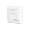 DIGITUS CAT6A Class EA verkkorasia, suojattu 2x RJ45, LSA, puhtaanvalkoinen, uppoasennus, 8 suuntaa