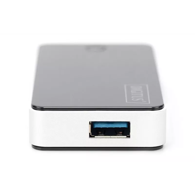 DIGITUS USB-keskitin 4-porttia USB 3.0 ulkoinen musta pianolakka