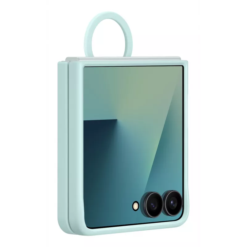 Samsung Ring Case (silikoni) Galaxy Z Flip7 -puhelimelle, suojakotelo, mintunvihreä, 17,5 cm (6,9