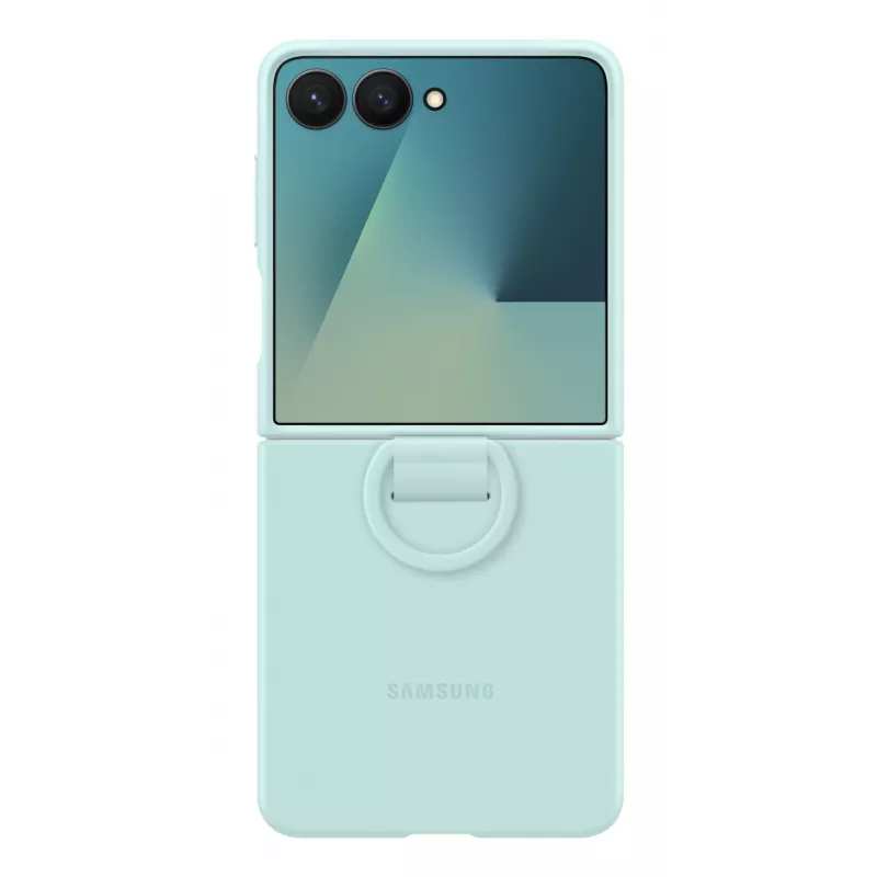 Samsung Ring Case (silikoni) Galaxy Z Flip7 -puhelimelle, suojakotelo, mintunvihreä, 17,5 cm (6,9